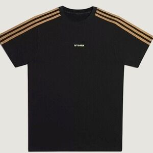 Adidas Ivy Park T-Shirt 3-Stripe Logo Black‎ Gold Medium